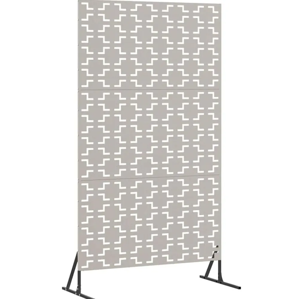 vidaXL Pantalla de Privacidad Gris 100 x 50 x 180 cm Acero oxidado Best