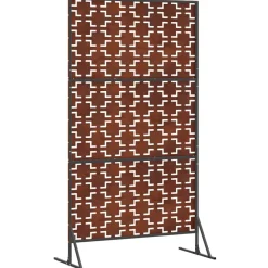 vidaXL Pantalla de Privacidad Gris 100 x 50 x 180 cm Acero oxidado Best