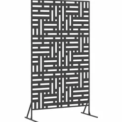 vidaXL Pantalla de Privacidad 100 x 50 x 180 cm Acero Negro Sale