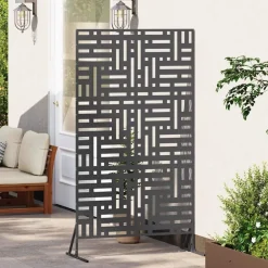 vidaXL Pantalla de Privacidad 100 x 50 x 180 cm Acero Negro Sale