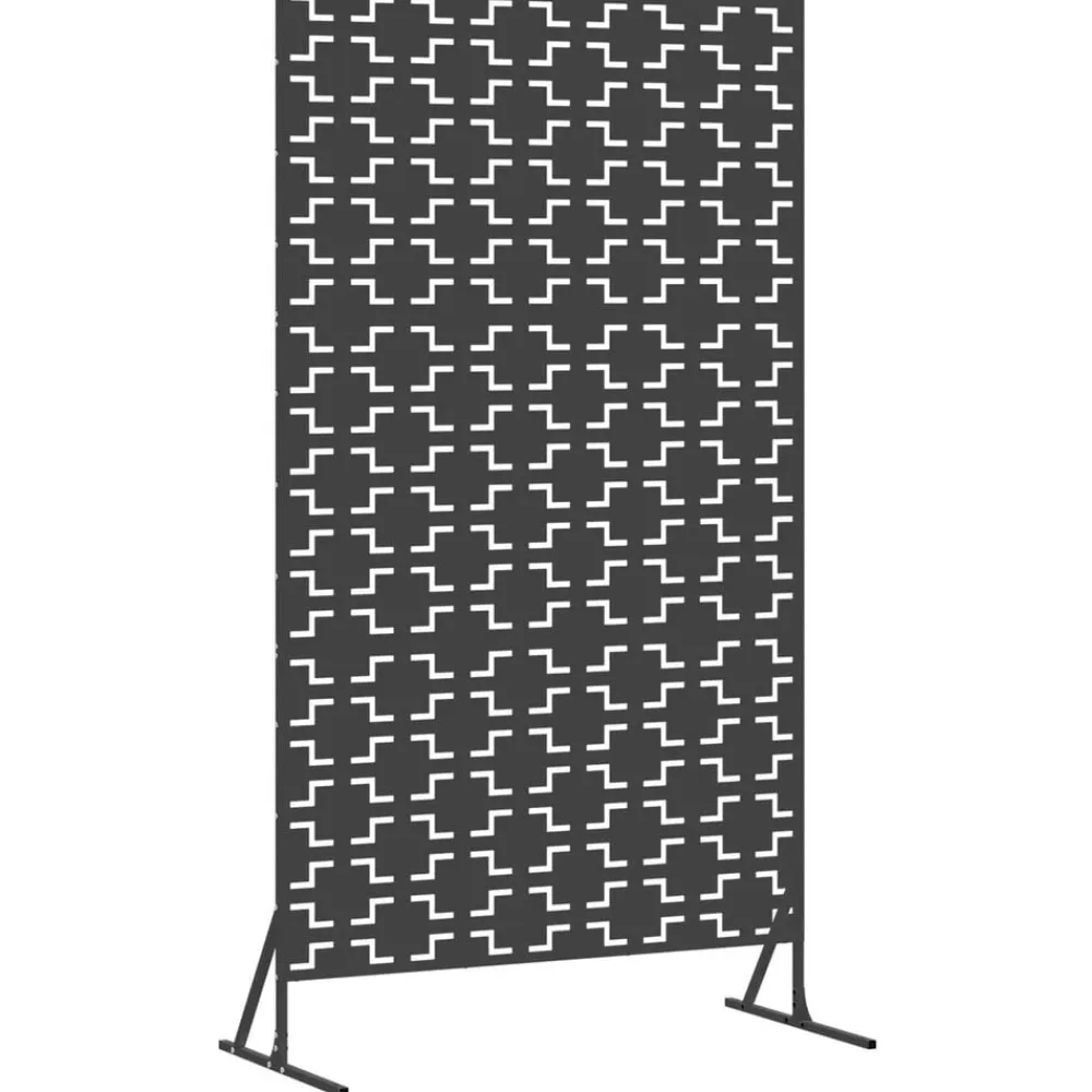 vidaXL Pantalla de Privacidad 100 x 50 x 180 cm Acero Negro Best