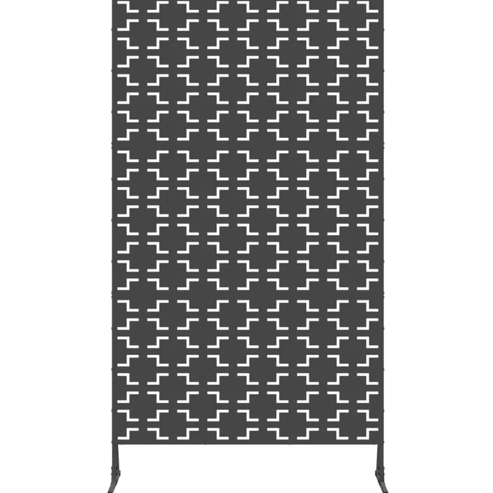 vidaXL Pantalla de Privacidad 100 x 50 x 180 cm Acero Negro Best
