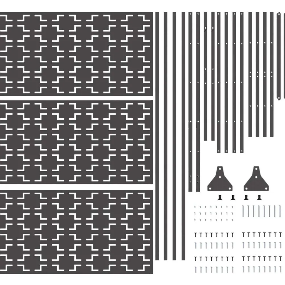 vidaXL Pantalla de Privacidad 100 x 50 x 180 cm Acero Negro Best