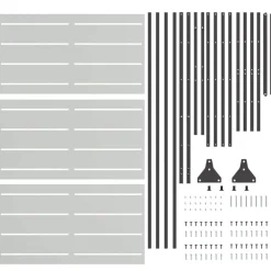 vidaXL Pantalla de Privacidad Gris 100 x 50 x 180 cm Acero Acero galvanizado
