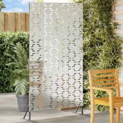 vidaXL Pantalla de Privacidad Gris 100 x 50 x 180 cm Acero Acero galvanizado Outlet