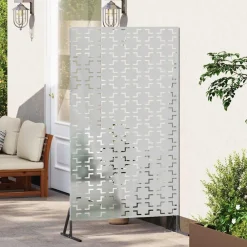 vidaXL Pantalla de Privacidad Gris 100 x 50 x 180 cm Acero Acero galvanizado Outlet