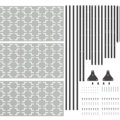 vidaXL Pantalla de Privacidad Gris 100 x 50 x 180 cm Acero Acero galvanizado Outlet