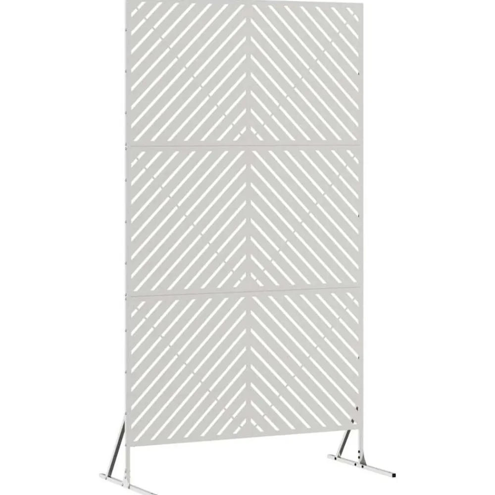 vidaXL Pantalla de Privacidad Gris 100 x 50 x 180 cm Acero Acero inoxidable
