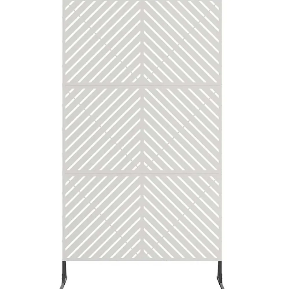 vidaXL Pantalla de Privacidad Gris 100 x 50 x 180 cm Acero Acero inoxidable