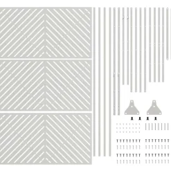 vidaXL Pantalla de Privacidad Gris 100 x 50 x 180 cm Acero Acero inoxidable