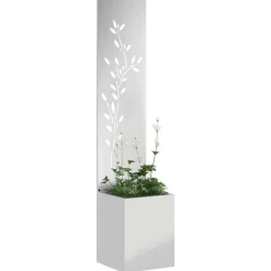 vidaXL Decoración-Pantalla de Privacidad para Jardín Plateado 32 x 32 x 150 cm