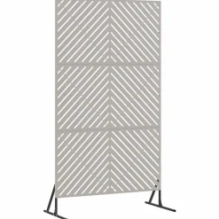 vidaXL Pantalla de Privacidad Gris 100 x 50 x 180 cm Acero Acero oxidado