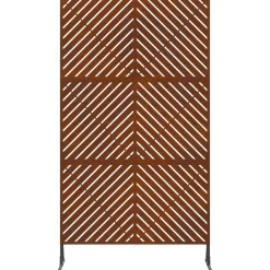 vidaXL Pantalla de Privacidad Gris 100 x 50 x 180 cm Acero Acero oxidado