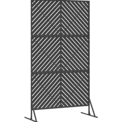 vidaXL Vallas De Jardín-Pantalla de Privacidad 100 x 50 x 180 cm Acero