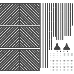 vidaXL Vallas De Jardín-Pantalla de Privacidad 100 x 50 x 180 cm Acero