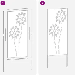 vidaXL Decoración-Pantalla de Privacidad para Jardín Calado 50 x 140 cm