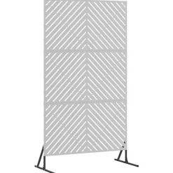 vidaXL Vallas De Jardín-Pantalla de Privacidad Gris 100 x 50 x 180 cm Acero
