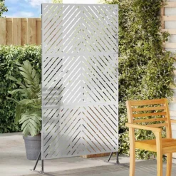 vidaXL Vallas De Jardín-Pantalla de Privacidad Gris 100 x 50 x 180 cm Acero