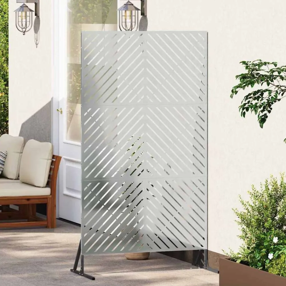 vidaXL Vallas De Jardín-Pantalla de Privacidad Gris 100 x 50 x 180 cm Acero