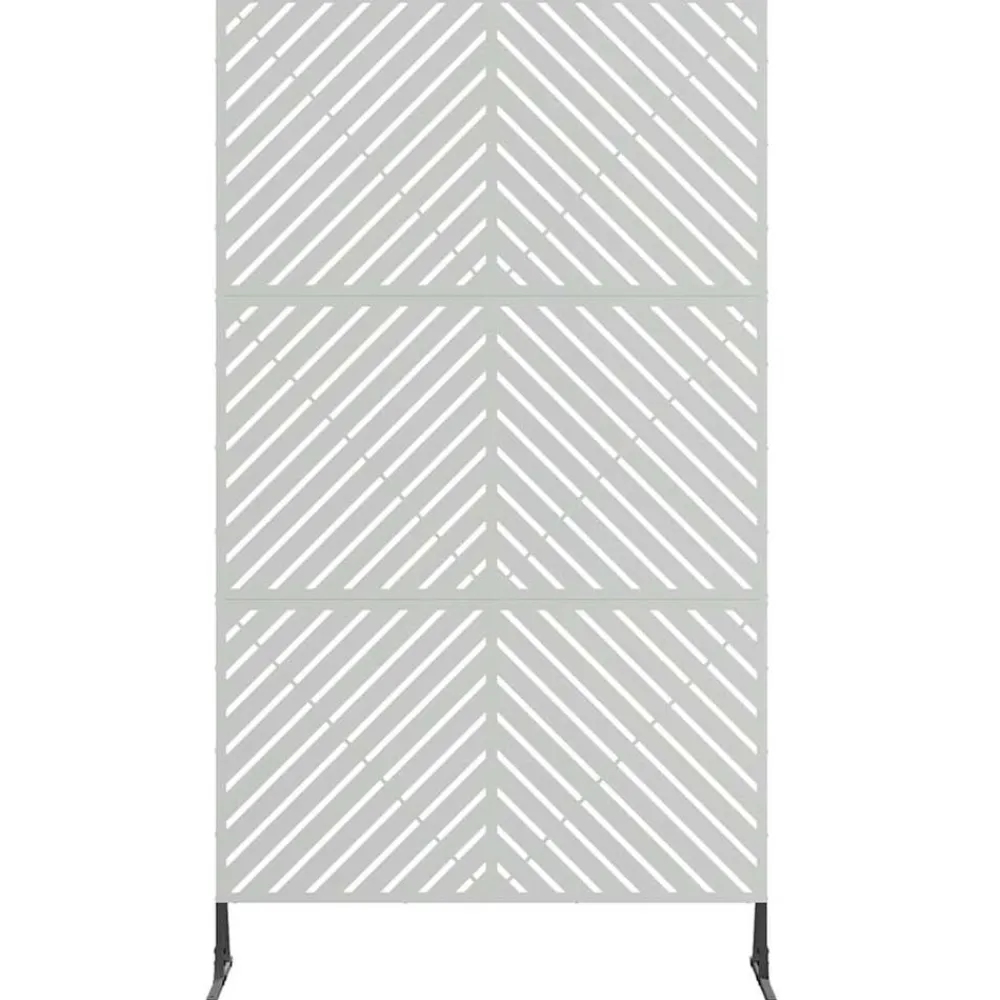 vidaXL Vallas De Jardín-Pantalla de Privacidad Gris 100 x 50 x 180 cm Acero