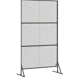 vidaXL Vallas De Jardín-Pantalla de Privacidad Gris 100 x 50 x 180 cm Acero
