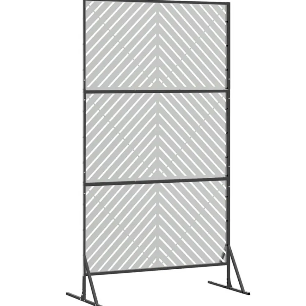 vidaXL Vallas De Jardín-Pantalla de Privacidad Gris 100 x 50 x 180 cm Acero