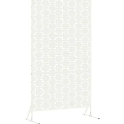 vidaXL Pantalla de Privacidad 100 x 50 x 180 cm Acero White Online