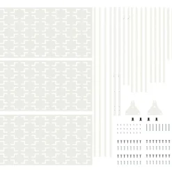 vidaXL Pantalla de Privacidad 100 x 50 x 180 cm Acero White Online