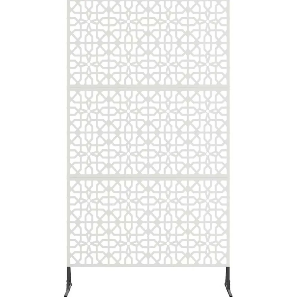 vidaXL Pantalla de Privacidad Gris 100 x 50 x 180 cm Acero Acero inoxidable