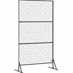 vidaXL Pantalla de Privacidad Gris 100 x 50 x 180 cm Acero Acero inoxidable