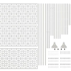 vidaXL Pantalla de Privacidad Gris 100 x 50 x 180 cm Acero Acero inoxidable