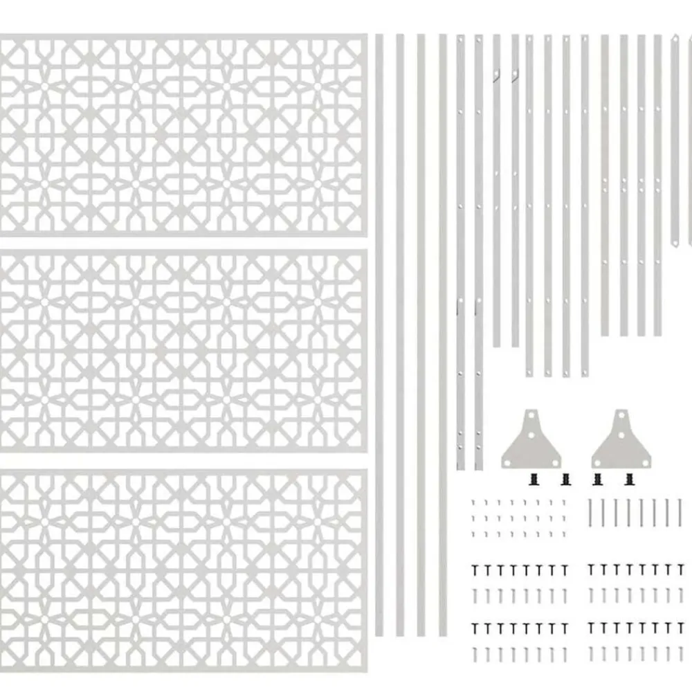 vidaXL Pantalla de Privacidad Gris 100 x 50 x 180 cm Acero Acero inoxidable