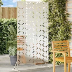vidaXL Pantalla de Privacidad Gris 100 x 50 x 180 cm Acero Acero inoxidable Hot