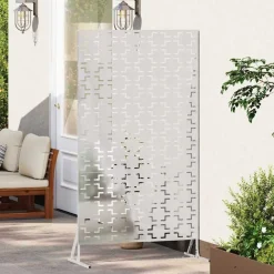 vidaXL Pantalla de Privacidad Gris 100 x 50 x 180 cm Acero Acero inoxidable Hot