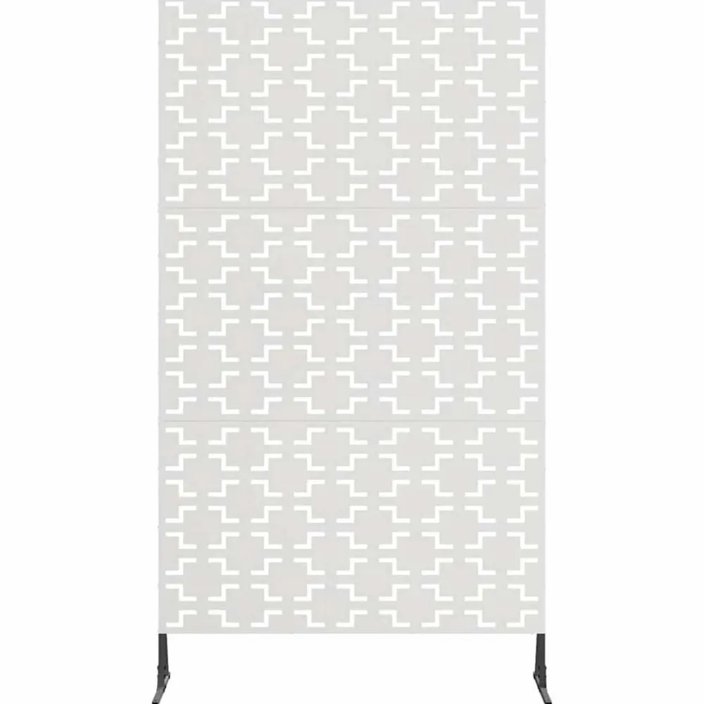 vidaXL Pantalla de Privacidad Gris 100 x 50 x 180 cm Acero Acero inoxidable Hot