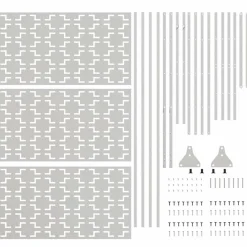 vidaXL Pantalla de Privacidad Gris 100 x 50 x 180 cm Acero Acero inoxidable Hot