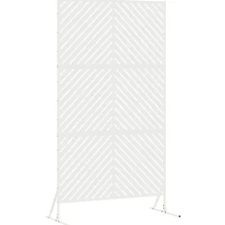 vidaXL Pantalla de Privacidad 100 x 50 x 180 cm Acero White New