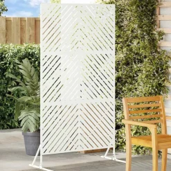 vidaXL Pantalla de Privacidad 100 x 50 x 180 cm Acero White New