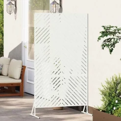 vidaXL Pantalla de Privacidad 100 x 50 x 180 cm Acero White New