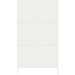 vidaXL Pantalla de Privacidad 100 x 50 x 180 cm Acero White New