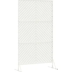 vidaXL Pantalla de Privacidad 100 x 50 x 180 cm Acero White New