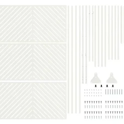 vidaXL Pantalla de Privacidad 100 x 50 x 180 cm Acero White New