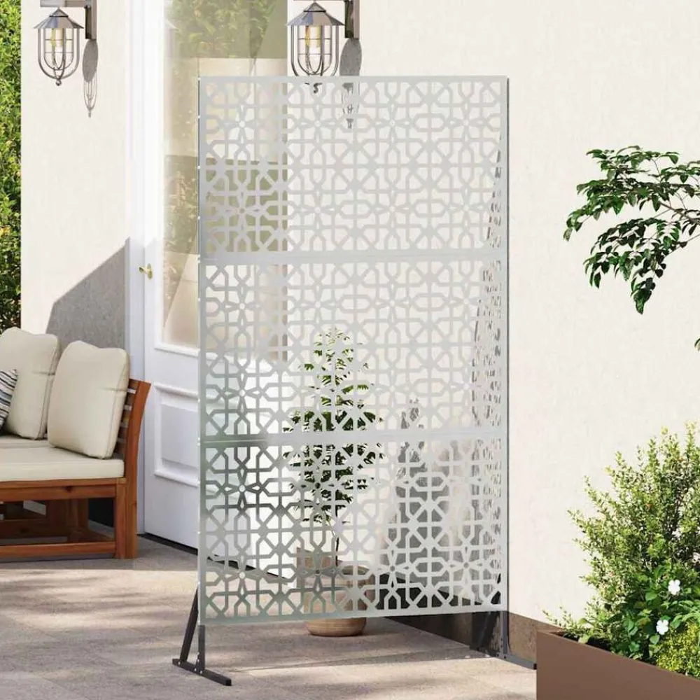 vidaXL Pantalla de Privacidad Gris 100 x 50 x 180 cm Acero Acero galvanizado New