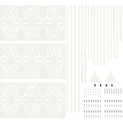 vidaXL Vallas De Jardín-Pantalla de Privacidad 100 x 50 x 180 cm Acero