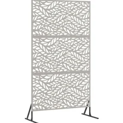 vidaXL Pantalla de Privacidad Gris 100 x 50 x 180 cm Acero oxidado Discount