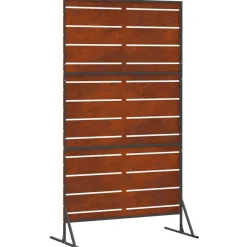 vidaXL Pantalla de Privacidad Gris 100 x 50 x 180 cm Acero oxidado New