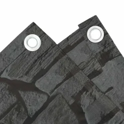 vidaXL Vallas De Jardín-Pantalla de privacidad de balcón PVC look piedra gris 600x120cm