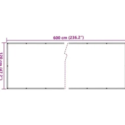 vidaXL Vallas De Jardín-Pantalla de privacidad de balcón PVC look piedra gris 600x120cm