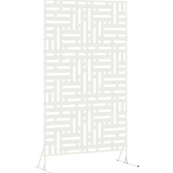 vidaXL Pantalla de Privacidad 100 x 50 x 180 cm Acero White Online
