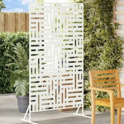 vidaXL Pantalla de Privacidad 100 x 50 x 180 cm Acero White Online